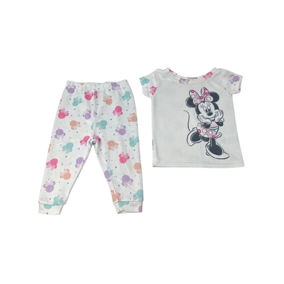Disney Baby Girls 4-Piece Minnie Mouse - Pajamas, Shirt, Pants &‎ Skirt Size 12M - Picture 2 of 10